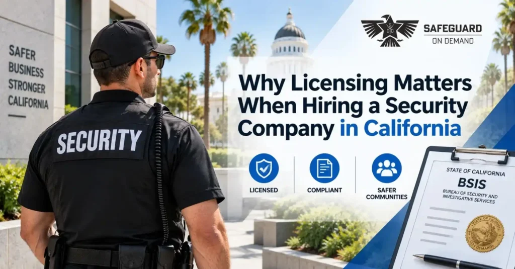 How to Hire a Licensed Security Guard Company in California - Safeguard On Demand