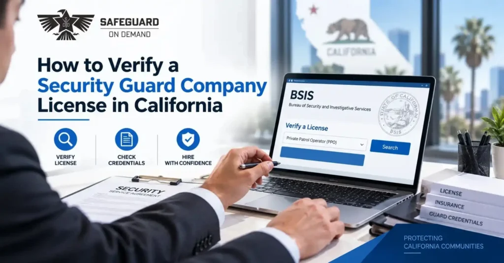 How to Hire a Licensed Security Guard Company in California - Safeguard On Demand