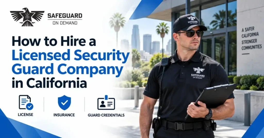 How to Hire a Licensed Security Guard Company in California - Safeguard On Demand