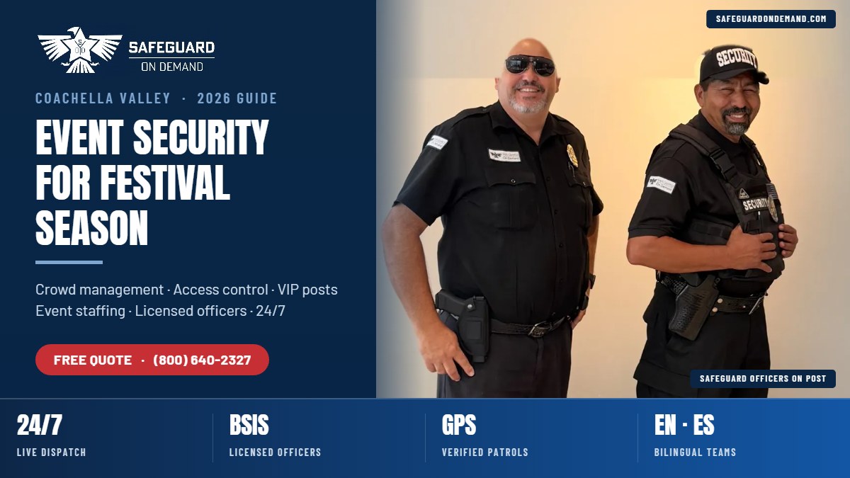 EVENT SECURITY FOR FESTIVAL SEASON — Safeguard On Demand