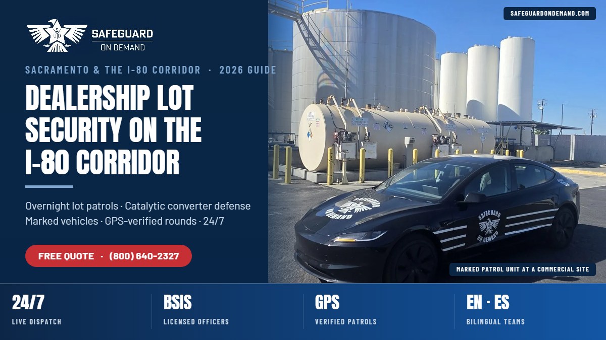 DEALERSHIP LOT SECURITY ON THE I-80 CORRIDOR — Safeguard On Demand