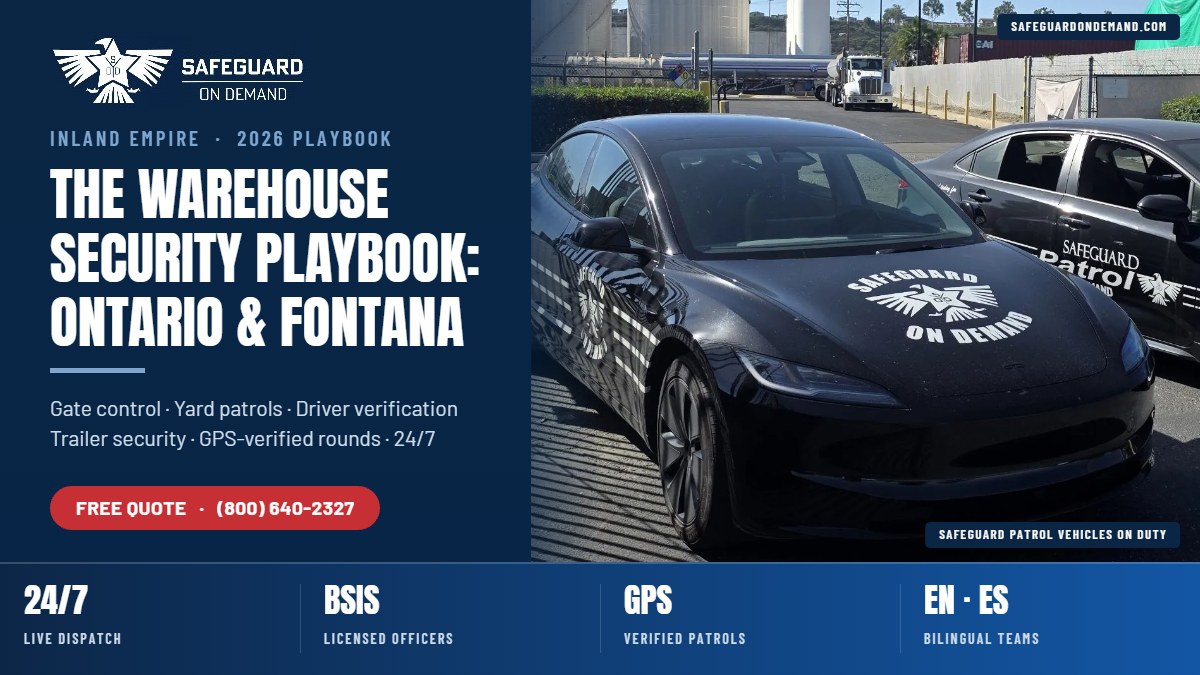 THE WAREHOUSE SECURITY PLAYBOOK: ONTARIO & FONTANA — Safeguard On Demand