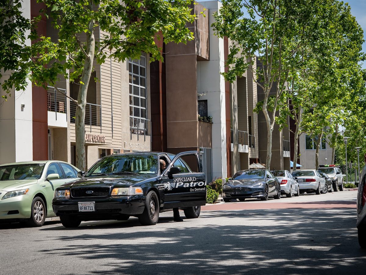 Safeguard On Demand patrol vehicle on rounds at a California business park