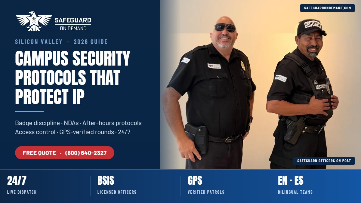 CAMPUS SECURITY PROTOCOLS THAT PROTECT IP — Safeguard On Demand