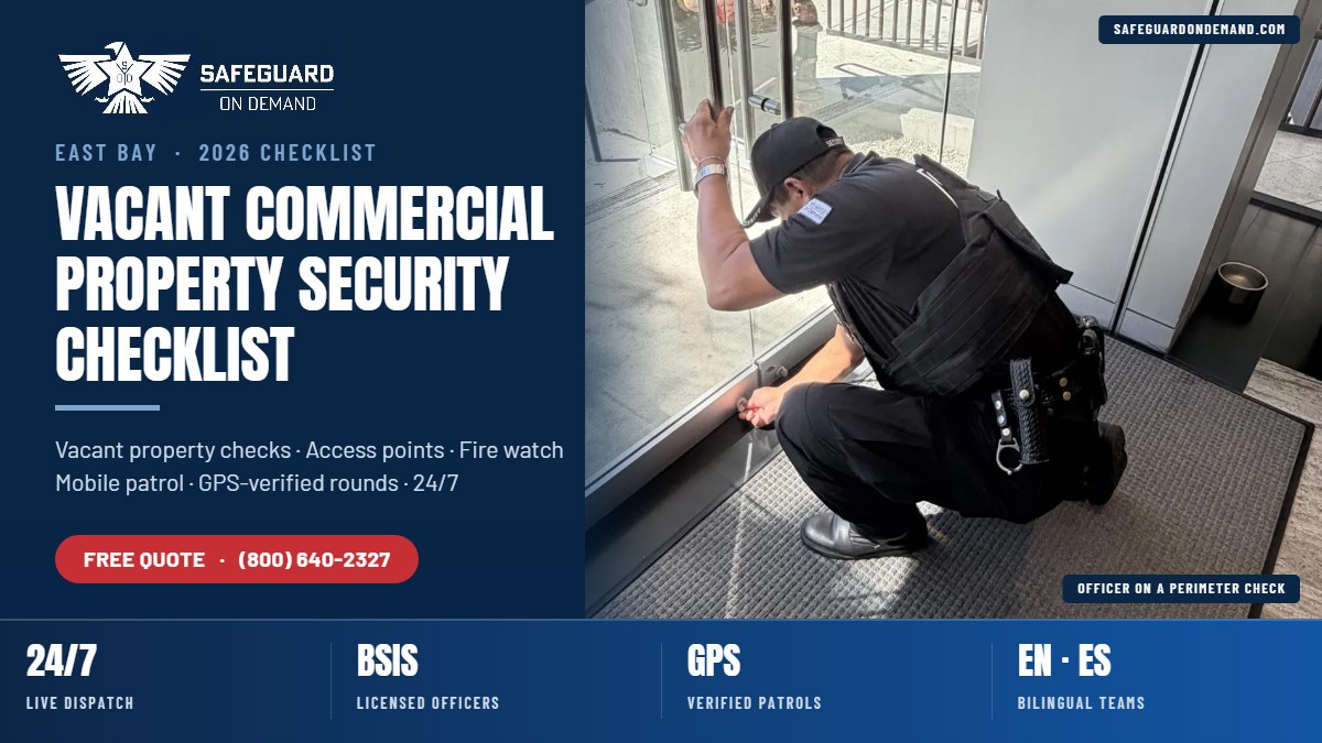 VACANT COMMERCIAL PROPERTY SECURITY CHECKLIST — Safeguard On Demand